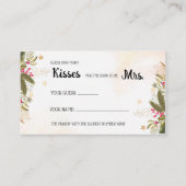 クリスマスシャワーゲームのキスの数 プレイスカード (正面)