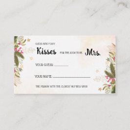 クリスマスシャワーゲームのキスの数 プレイスカード