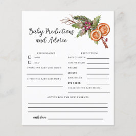 クリスマスシャワーベビー予測とアドバイスカード