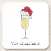 クリスマスシャンパンフェスティバルサンタハット コースター (正面)