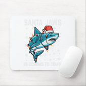 クリスマスシャークサンタジョーズクリスマスメンボーイズキッズアウト マウスパッド (マウス)