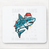 クリスマスシャークサンタジョーズクリスマスメンボーイズキッズアウト マウスパッド (正面)