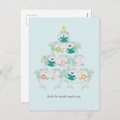 クリスマスシャーク聖歌隊ホリデーポストカード シーズンポストカード (正面/裏面)