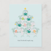 クリスマスシャーク聖歌隊ホリデーポストカード シーズンポストカード (正面)