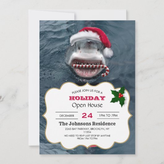 クリスマスシャーク 招待状 (正面)