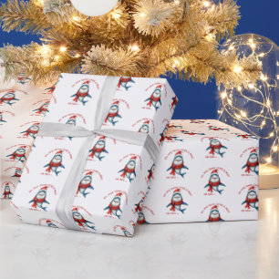クリスマスシャーク – 開かない ラッピングペーパー