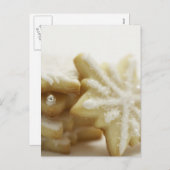 クリスマスシュガークッキーのグリーティングカードとシール シーズンポストカード (正面/裏面)