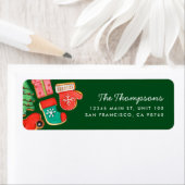 クリスマスシュガークッキーグリーン差出人住所ラベル ラベル (インサイチュ)