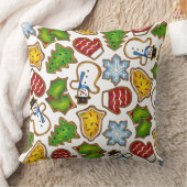 クリスマスシュガークッキーホリデーフェスティバルフードプリント クッション (ブランケット)