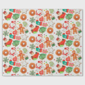 クリスマスシュガークッキー ラッピングペーパー (フラット)