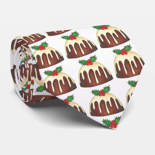 クリスマスシュガープラムプディングホリデーデザートタイ ネクタイ (ロール)