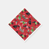 クリスマスシュナウザーナプキンス スタンダードカクテルナプキン (角)