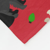 クリスマスシュナウザーフリースブランケット フリースブランケット (角)