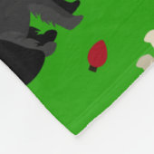 クリスマスシュナウザーフリースブランケット フリースブランケット (角)