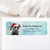 クリスマスシュナウザー差出人住所ラベル ラベル (インサイチュ)