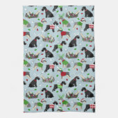 クリスマスシュナウザー キッチンタオル (縦)