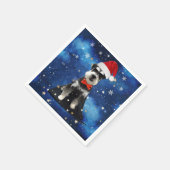 クリスマスシュナウザー スタンダードカクテルナプキン (角)