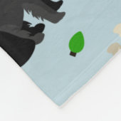 クリスマスシュナウザー フリースブランケット (角)