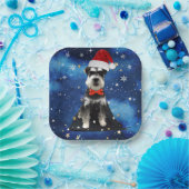 クリスマスシュナウザー ペーパープレート (パーティー)