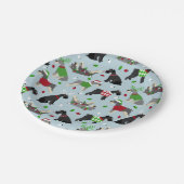 クリスマスシュナウザー ペーパープレート (アングル)