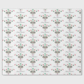 クリスマスシュナウザー ラッピングペーパー (フラット)