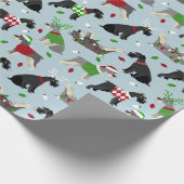 クリスマスシュナウザー ラッピングペーパー (角)