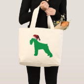 クリスマスシュナウザー ラージトートバッグ (正面(商品))