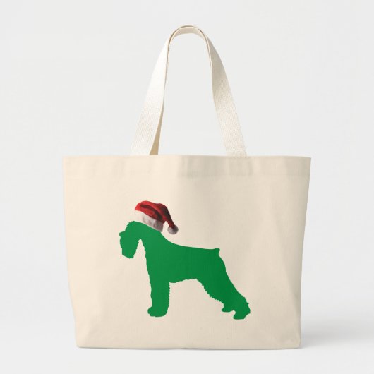 クリスマスシュナウザー ラージトートバッグ (正面)