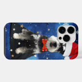 クリスマスシュナウザー iPhoneケース (裏面横)
