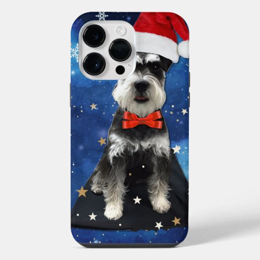 クリスマスシュナウザー iPhoneケース (裏面)