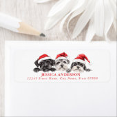 クリスマスシュナウツァードッグ差出人住所ラベル ラベル (インサイチュ)