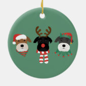 クリスマスシュナウツァードッグ セラミックオーナメント (裏面)