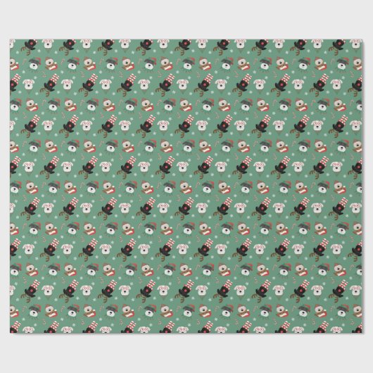 クリスマスシュナウツァードッグ ラッピングペーパー (フラット)