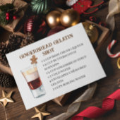 クリスマスショットレシピホリデーパーティジンジャーパン ポストカード