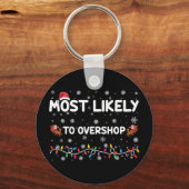 クリスマスショッピングクルーを買い占める可能性が最も高い キーホルダー (正面)