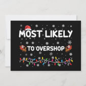 クリスマスショッピングクルーを買い占める可能性が最も高い 招待状 (正面)