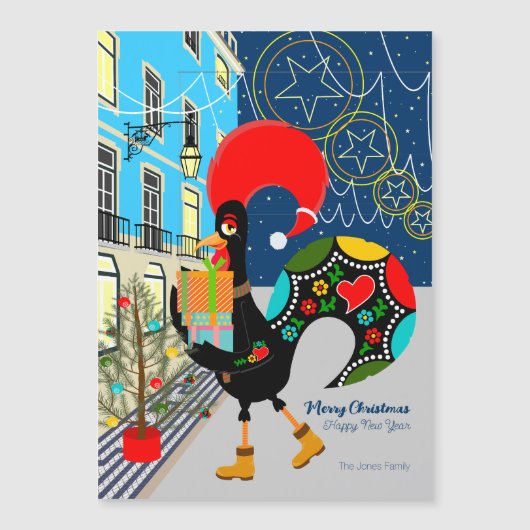 クリスマスショッピングポルトガルのルースターカード (正面)