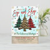 クリスマスショッピング招待状 招待状 (スタンド正面)