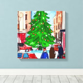 クリスマスショッピング キャンバスプリント (インサイチュ (ウッドフロア))