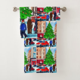 クリスマスショッピング バスタオルセット