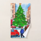 クリスマスショッピング バスタオルセット (ハンドタオル)