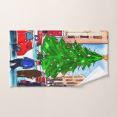 クリスマスショッピング バスタオルセット (ハンドタオル)