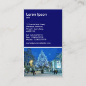 クリスマスショッピング-深いネイビー 名刺 (裏面)