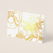 クリスマスショッピング 箔カード (正面)