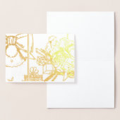 クリスマスショッピング 箔カード (ディスプレー)