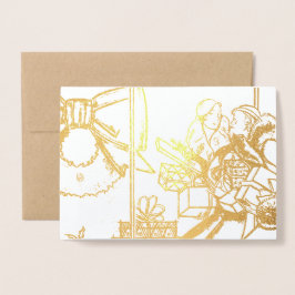 クリスマスショッピング 箔カード