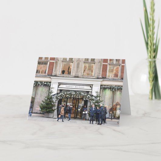 クリスマスショッピングKnightsbridge London UK Photo カード (正面)