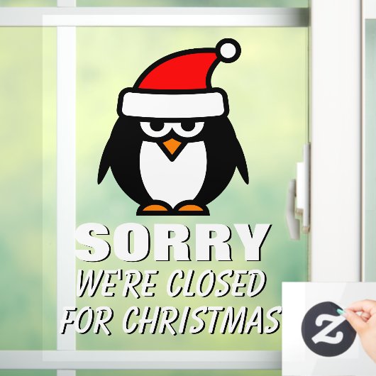 クリスマスショップの窓が閉まってごめんなさい ウィンドウサイン (ホーム)