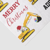 クリスマスショベル建築トラック名前をカスタムする 薄葉紙 (詳細)