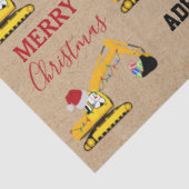 クリスマスショベル建築トラック名前をカスタムする 薄葉紙 (詳細)